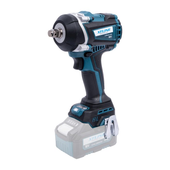 Akumulatorski udarni vijačnik za glavo 1/2", brezkrtačni 18 V, 850 Nm