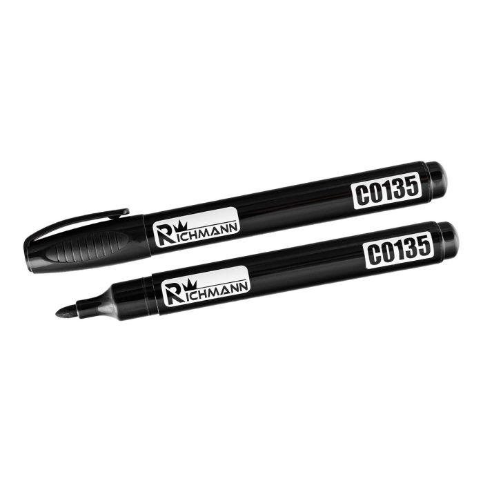 RICHMANN Debel črn marker 1 paket/12 kosov