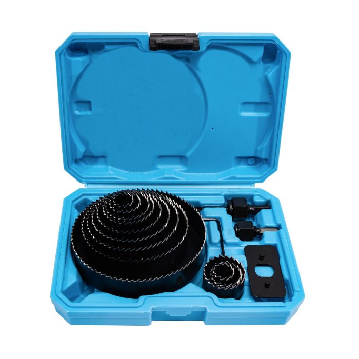 Komplet luknjastih žag za les in gradbeni material, 16 kosov | 19–127 mm, plastična škatla