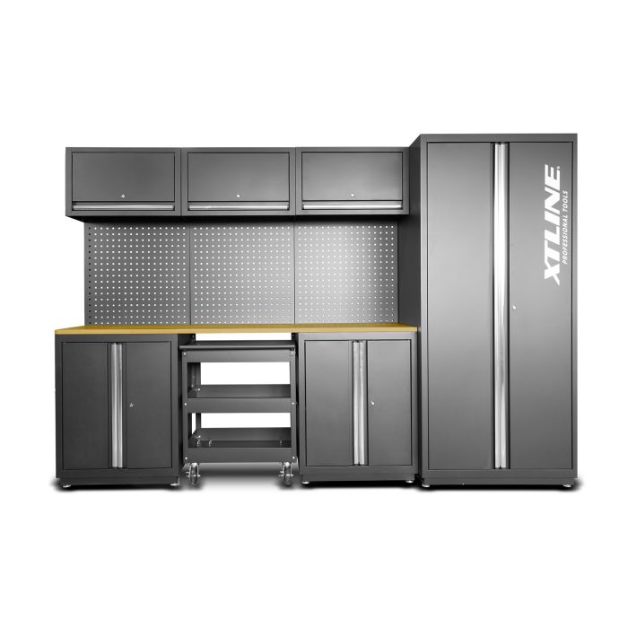 Modularni delavniški komplet "C" z delovno površino in predali za shranjevanje 8 kosov | 2920x530x1960 mm